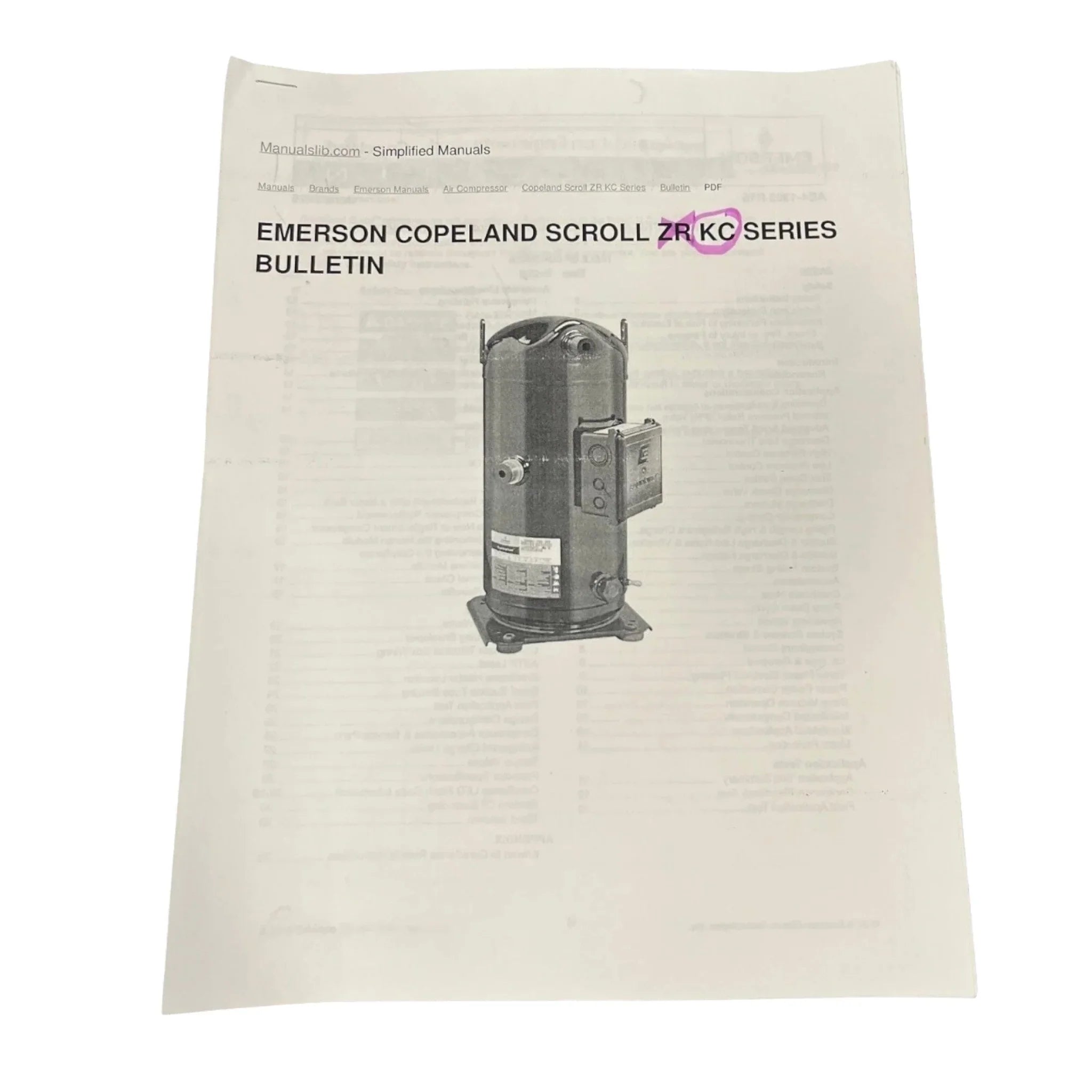 ZP120KCE-TFD-950 Copeland Scroll Compressor