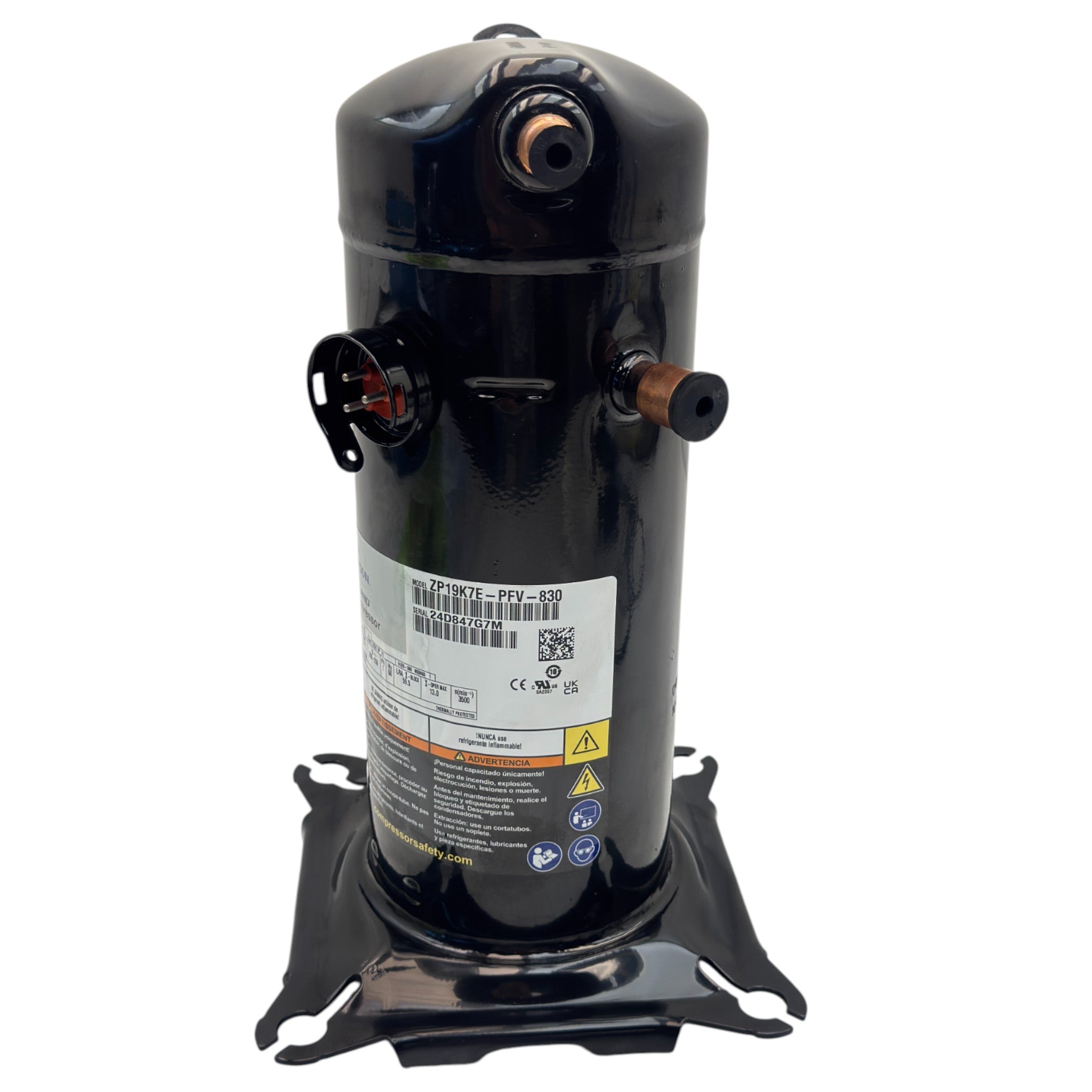 ZP19K7E PFV 830 Genuine Copeland Scroll Compressor 208-230V