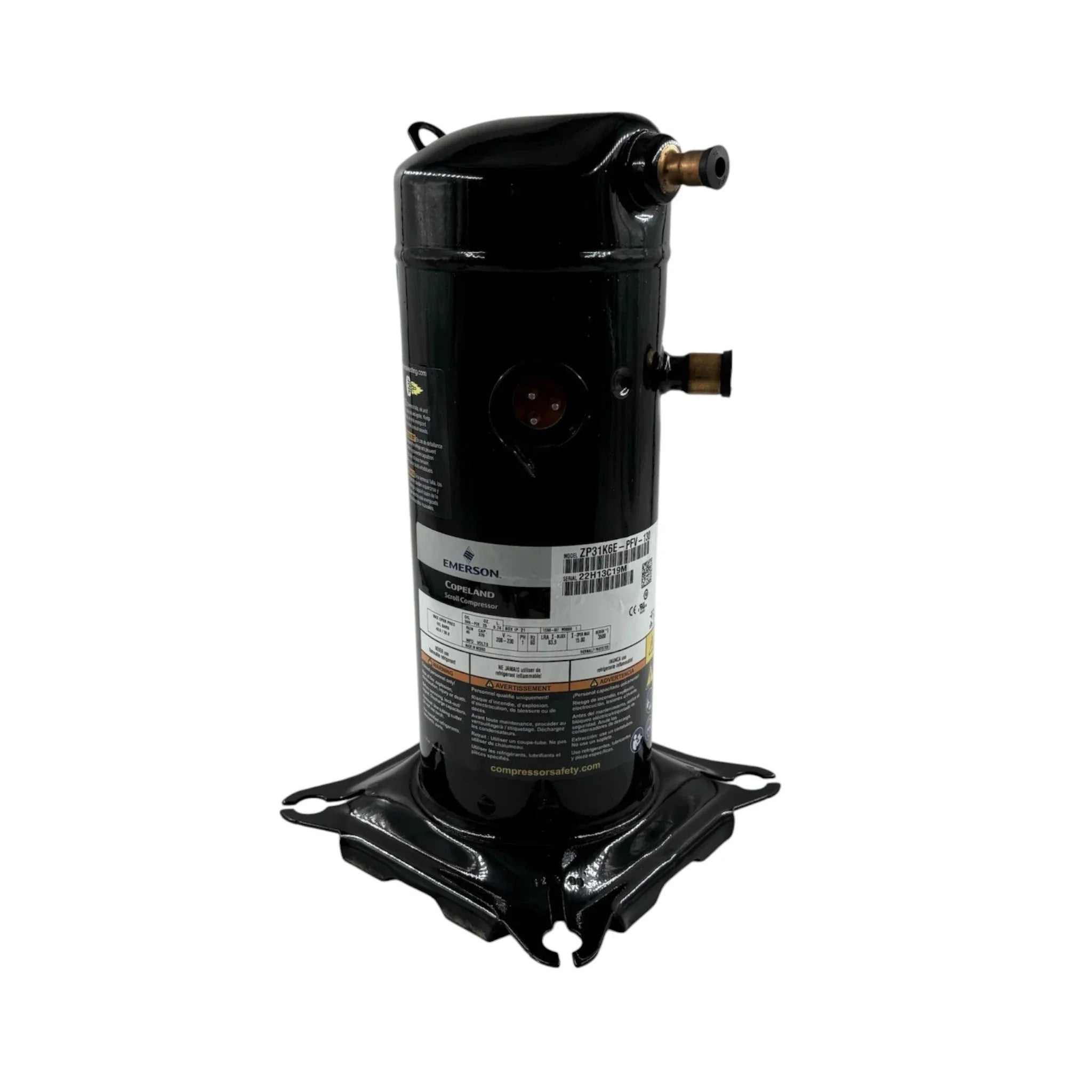 ZP31K5E-PFV-130 Genuine Copeland Scroll Compressor 208-230