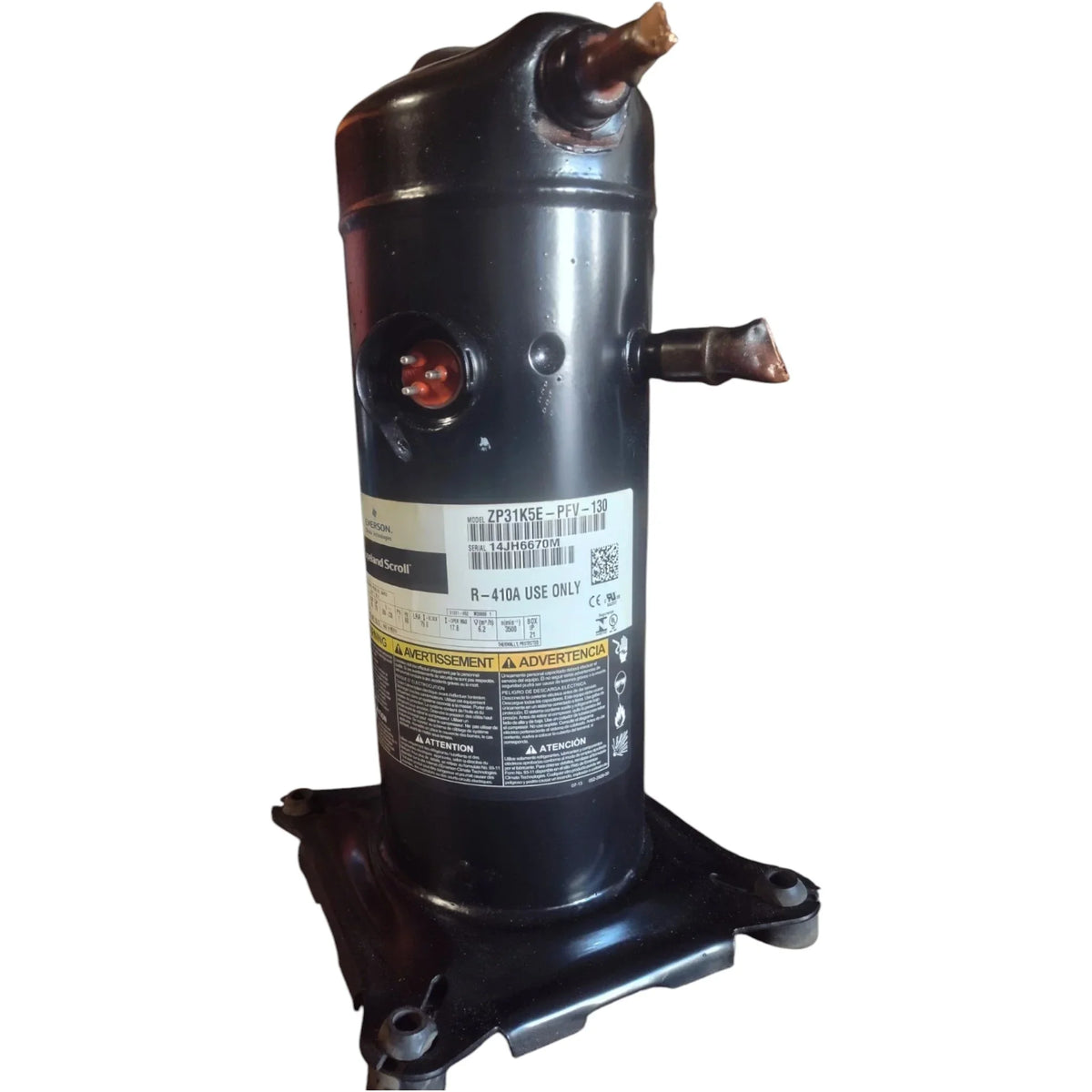 ZP31K5E-PFV-130 Genuine Copeland Scroll Compressor 208-230