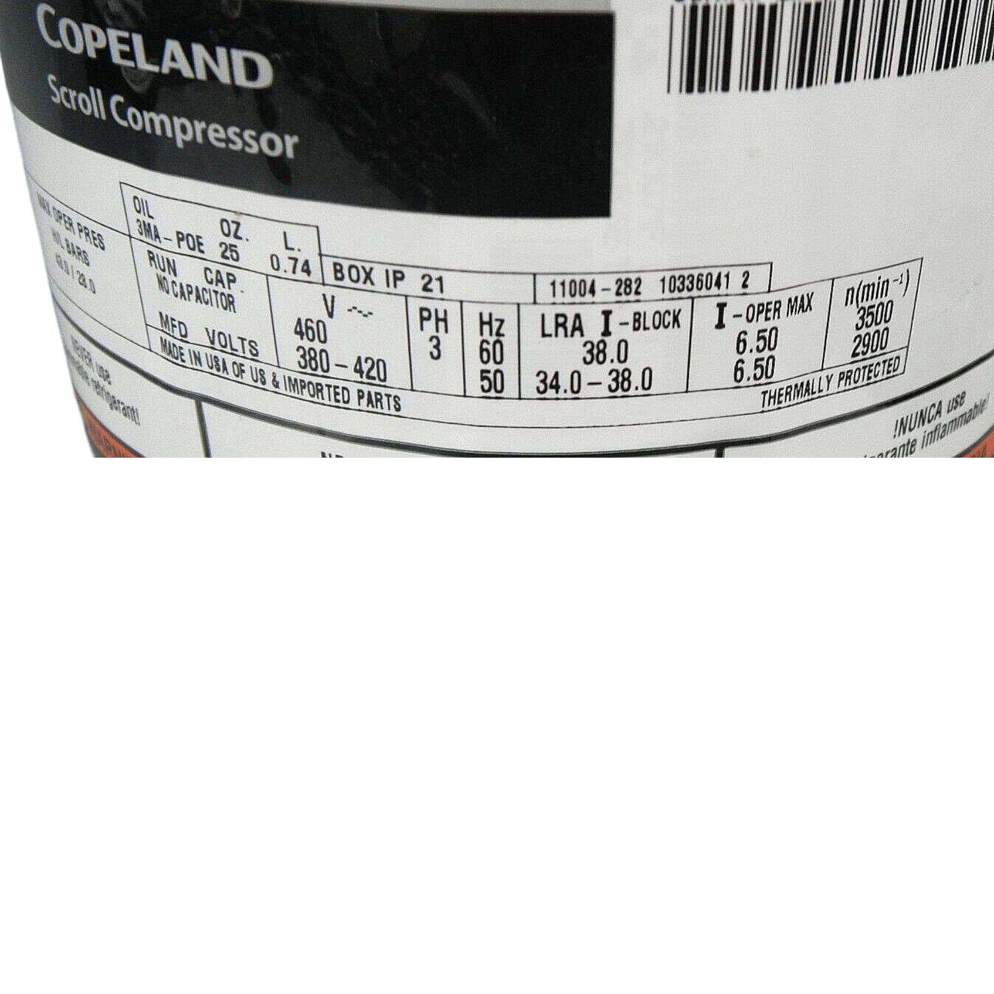 ZP31K5ETFD800 Genuine Copeland Scroll Compressor
