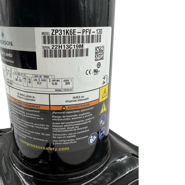 ZP31K6EPFV830 Genuine Copeland Scroll Compressor