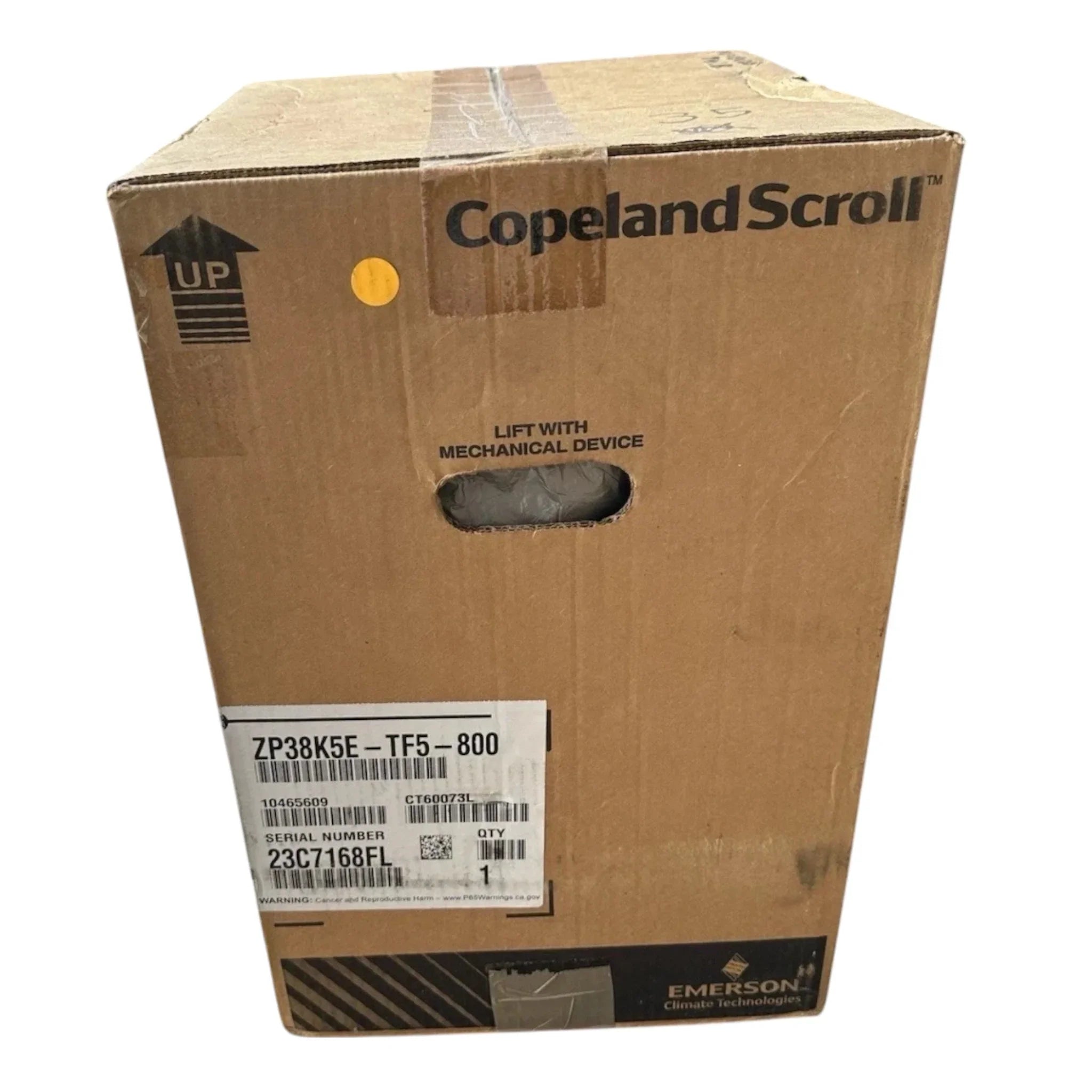 ZP38K5E-TF5-800 Genuine Copeland Scroll Compressor 200/230V