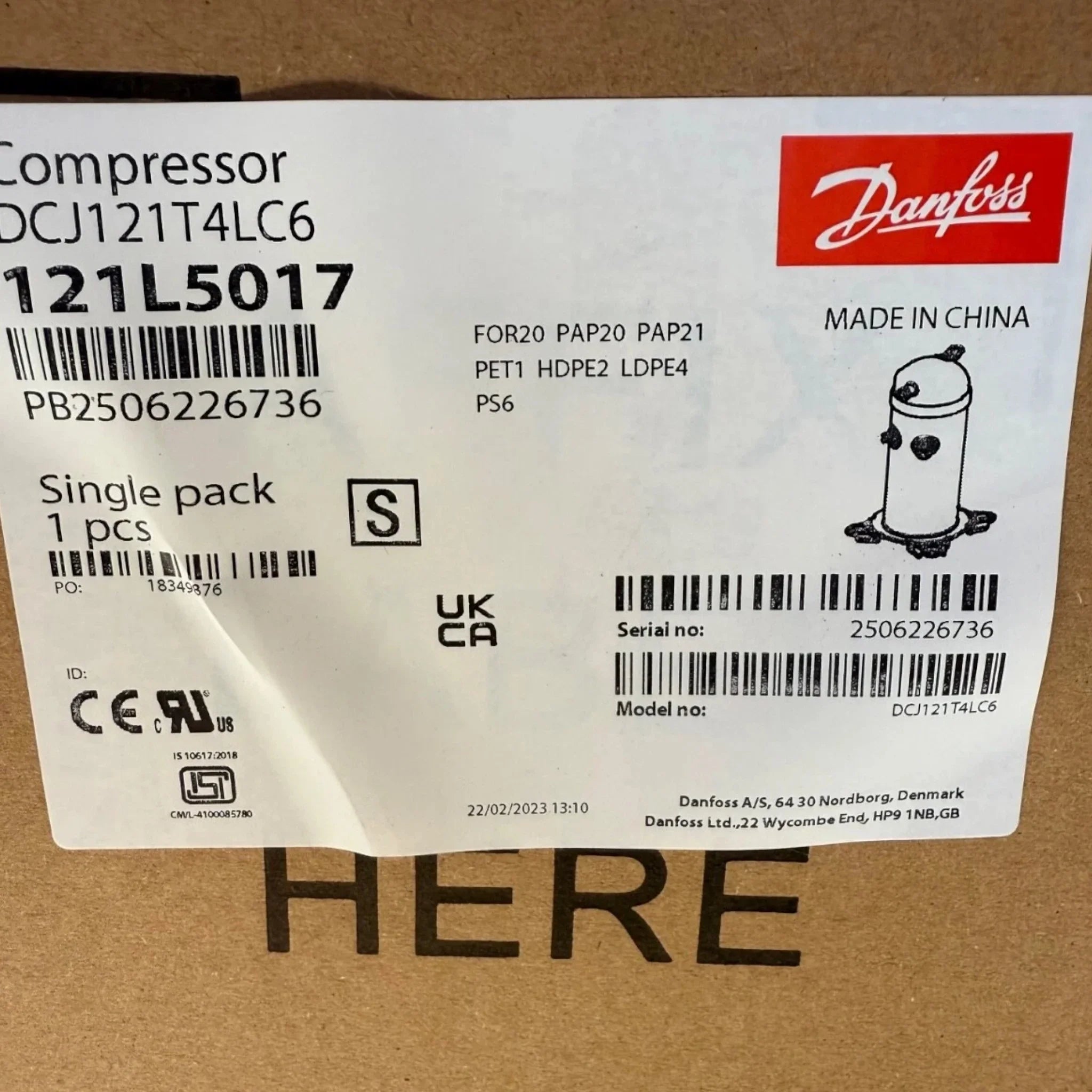 ZPD120KCE-TFD-455 Genuine Copeland Scroll Compressor