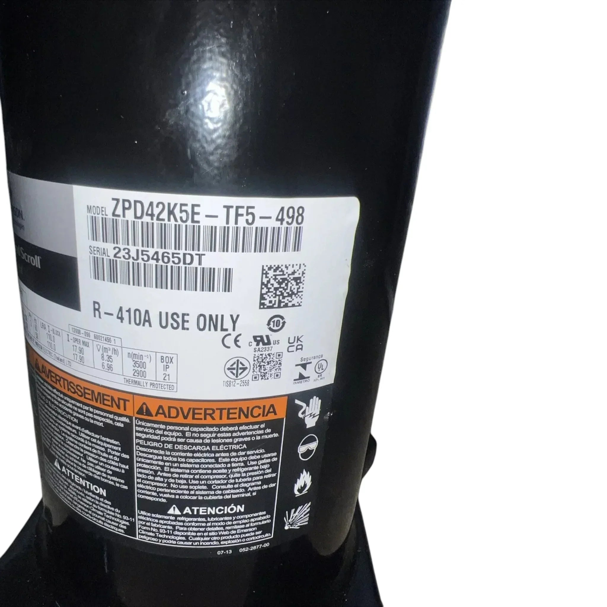 ZPD42K5E-TF5-498 Copeland Scroll Compressor
