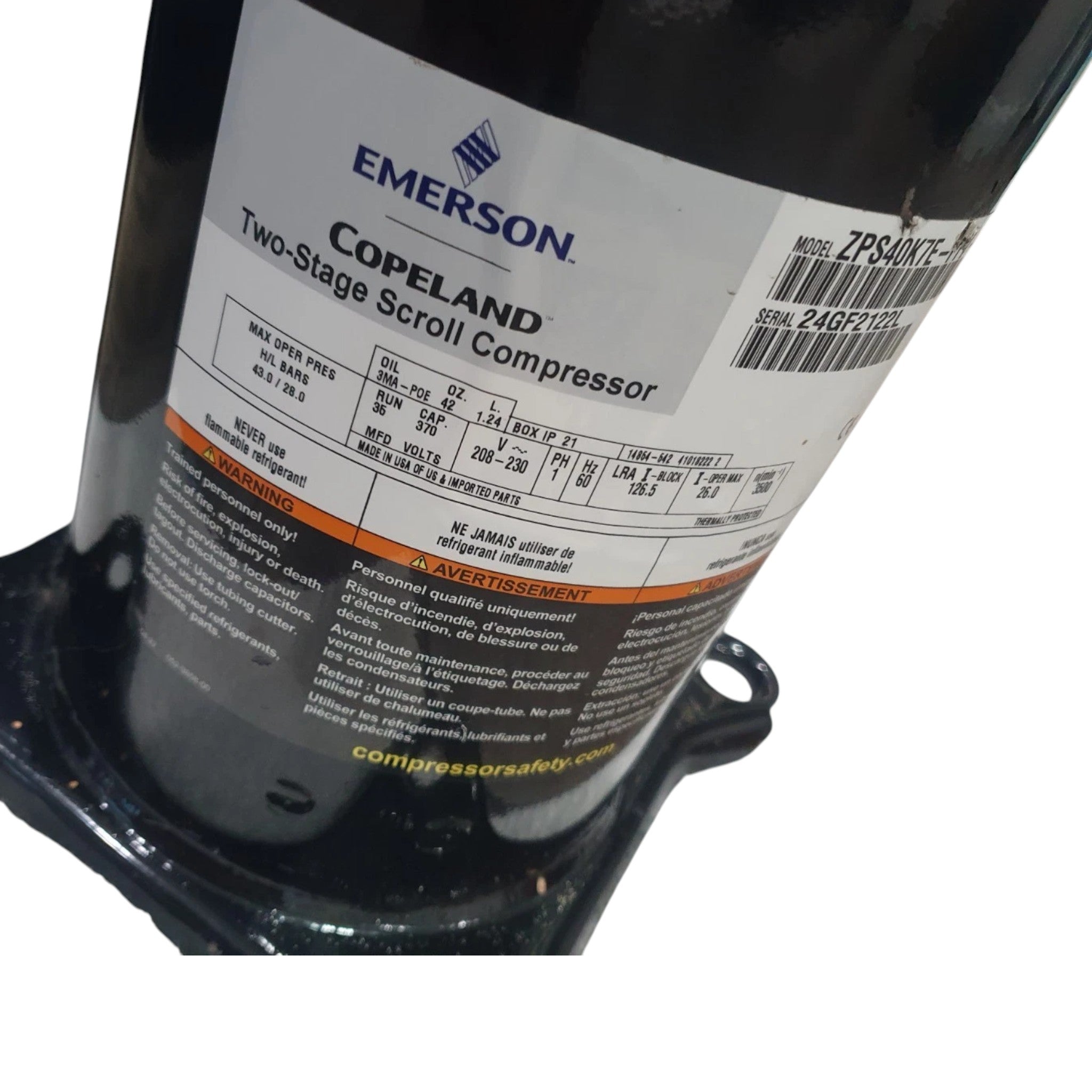 ZPS40K7EPFV130 Copeland Scroll Compressor