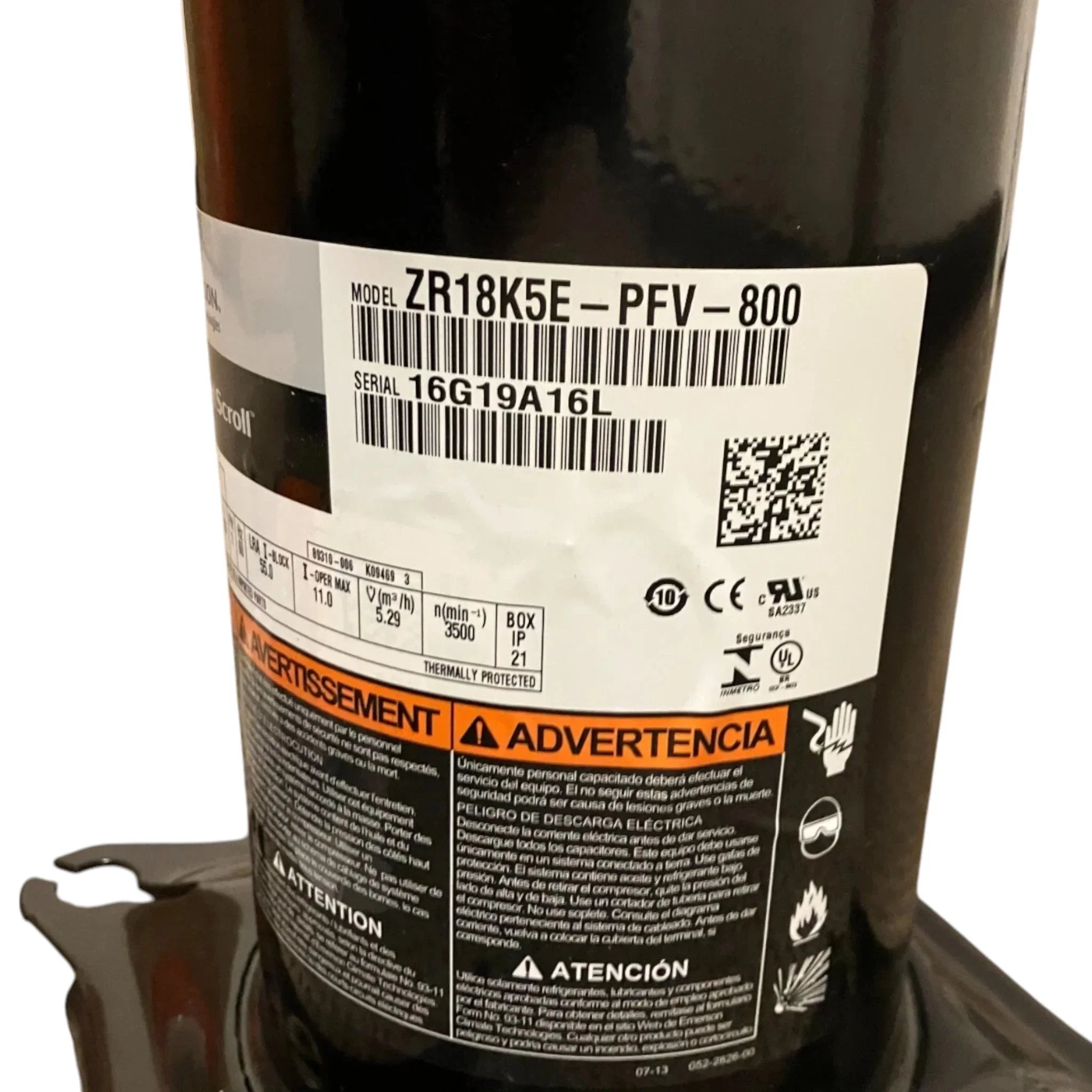 ZR18K5EPFV800 Copeland Scroll Compressor