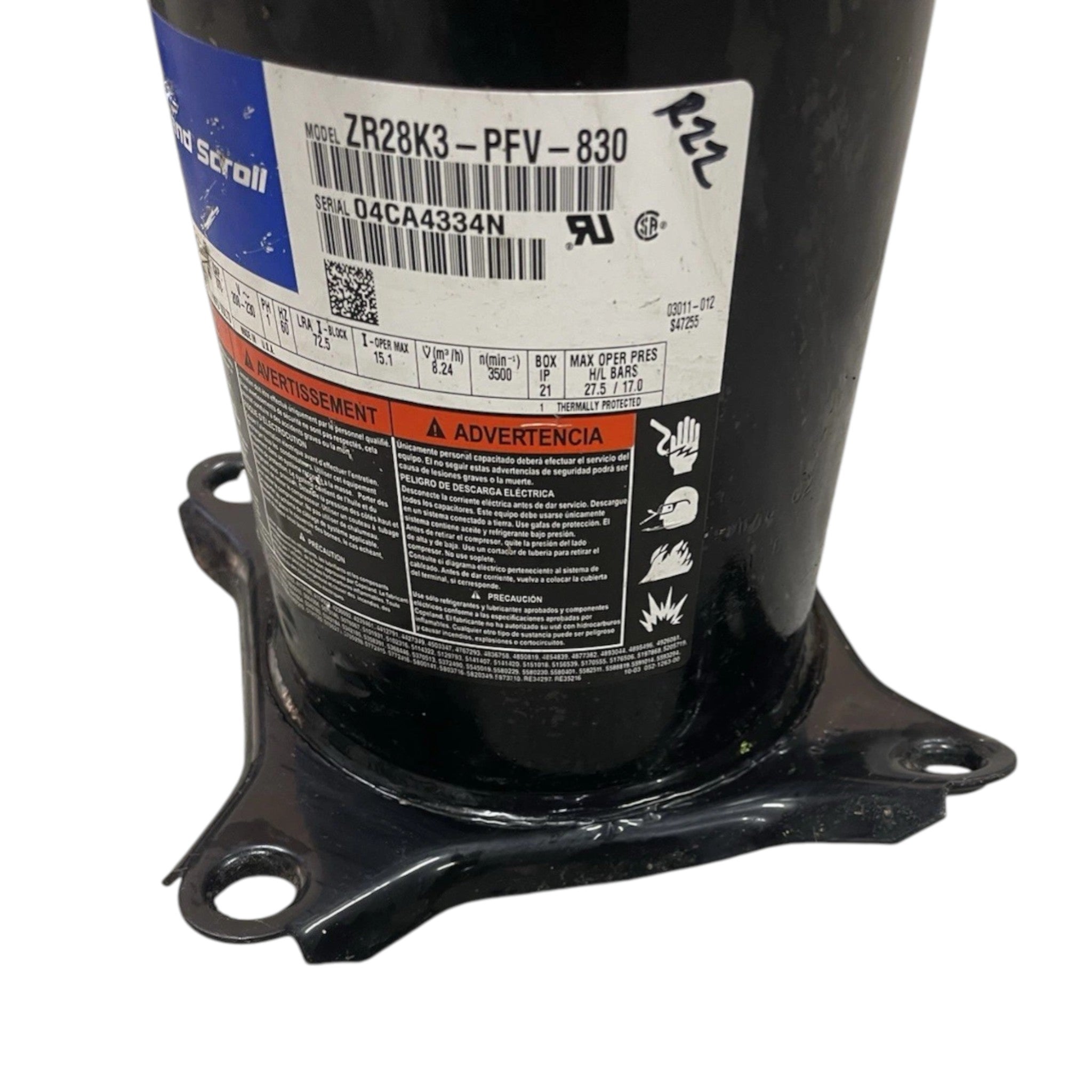 ZR28K3PFV830 Copeland Scroll Compressor