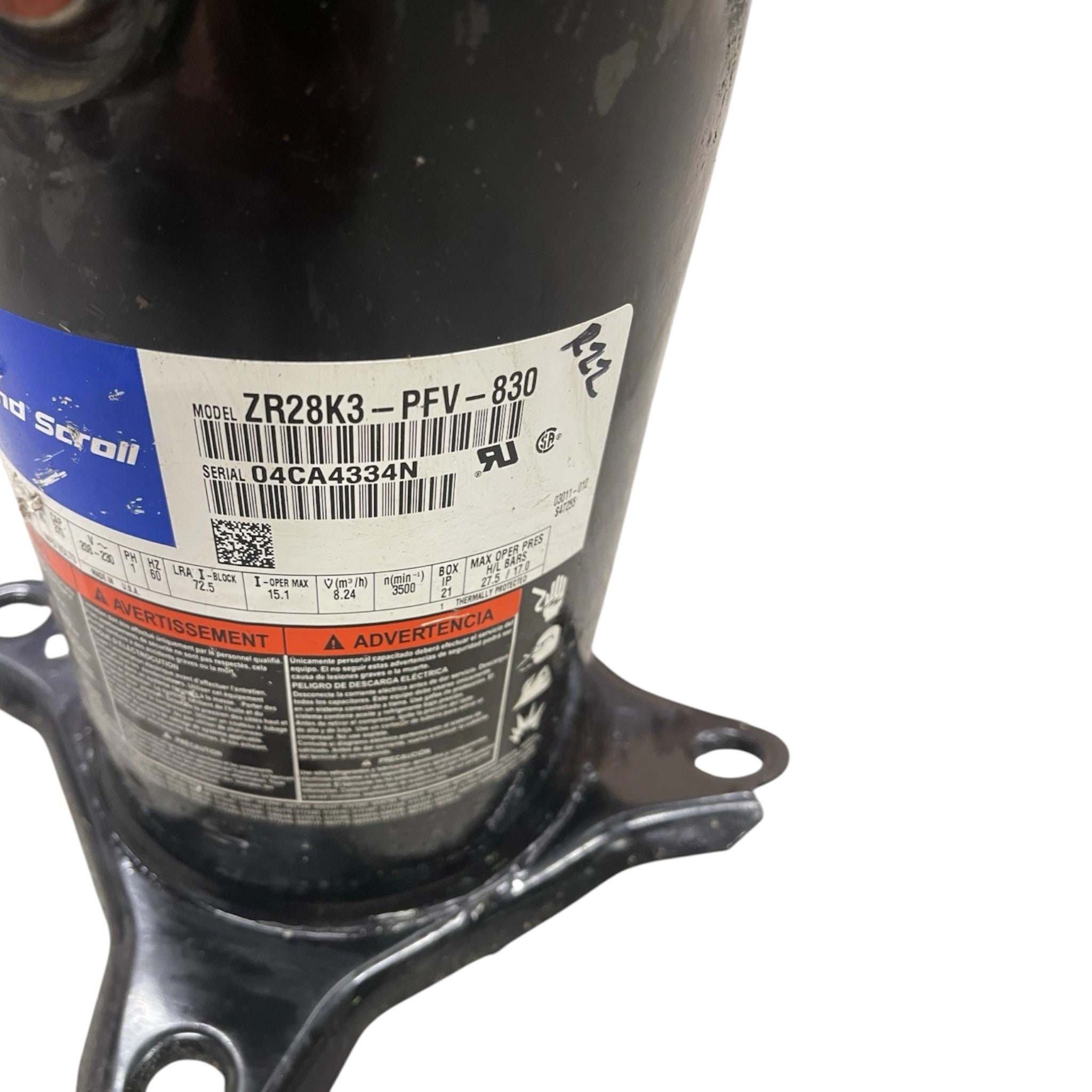 ZR28K3PFV830 Copeland Scroll Compressor