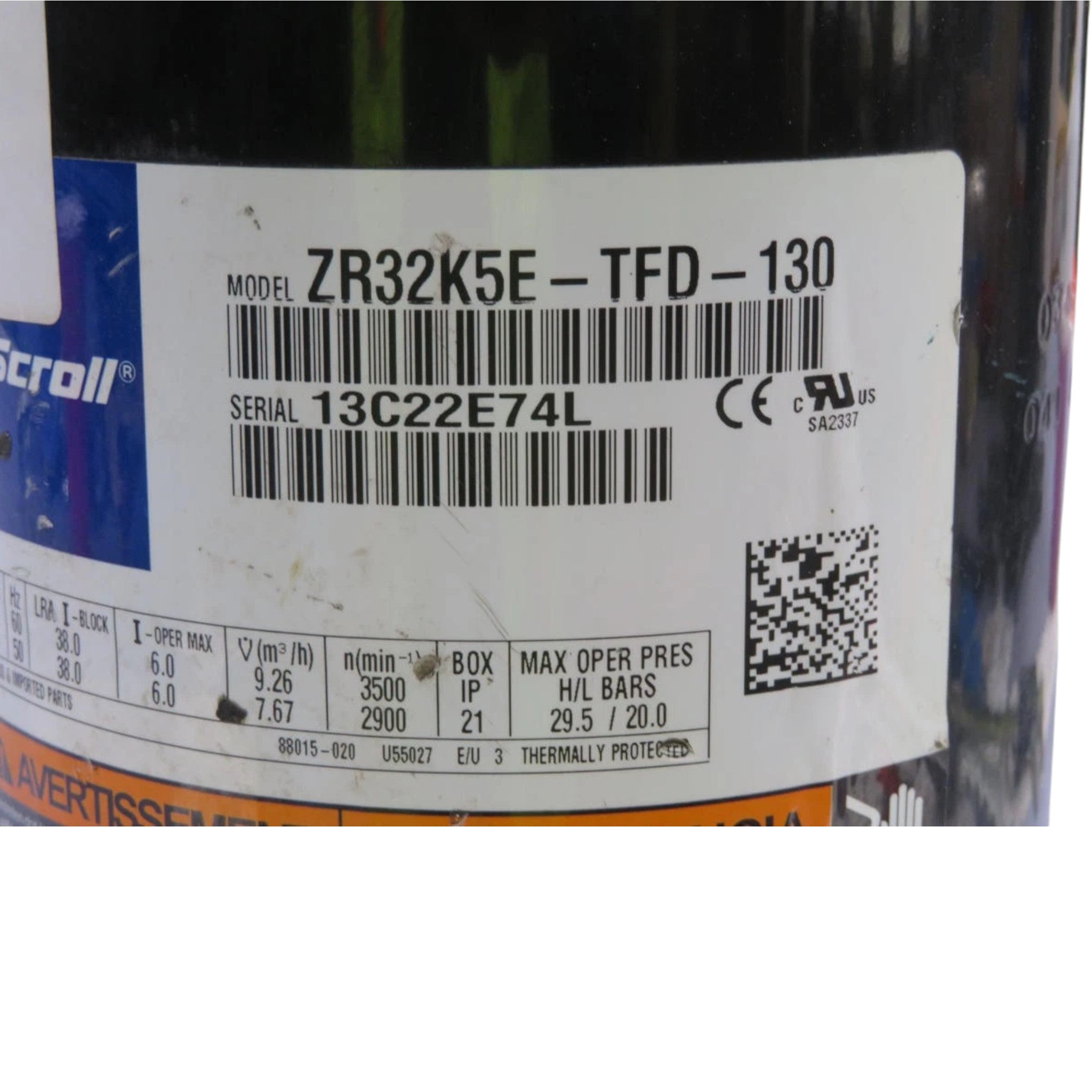 ZR32K5ETFD130 Copeland Scroll Compressor