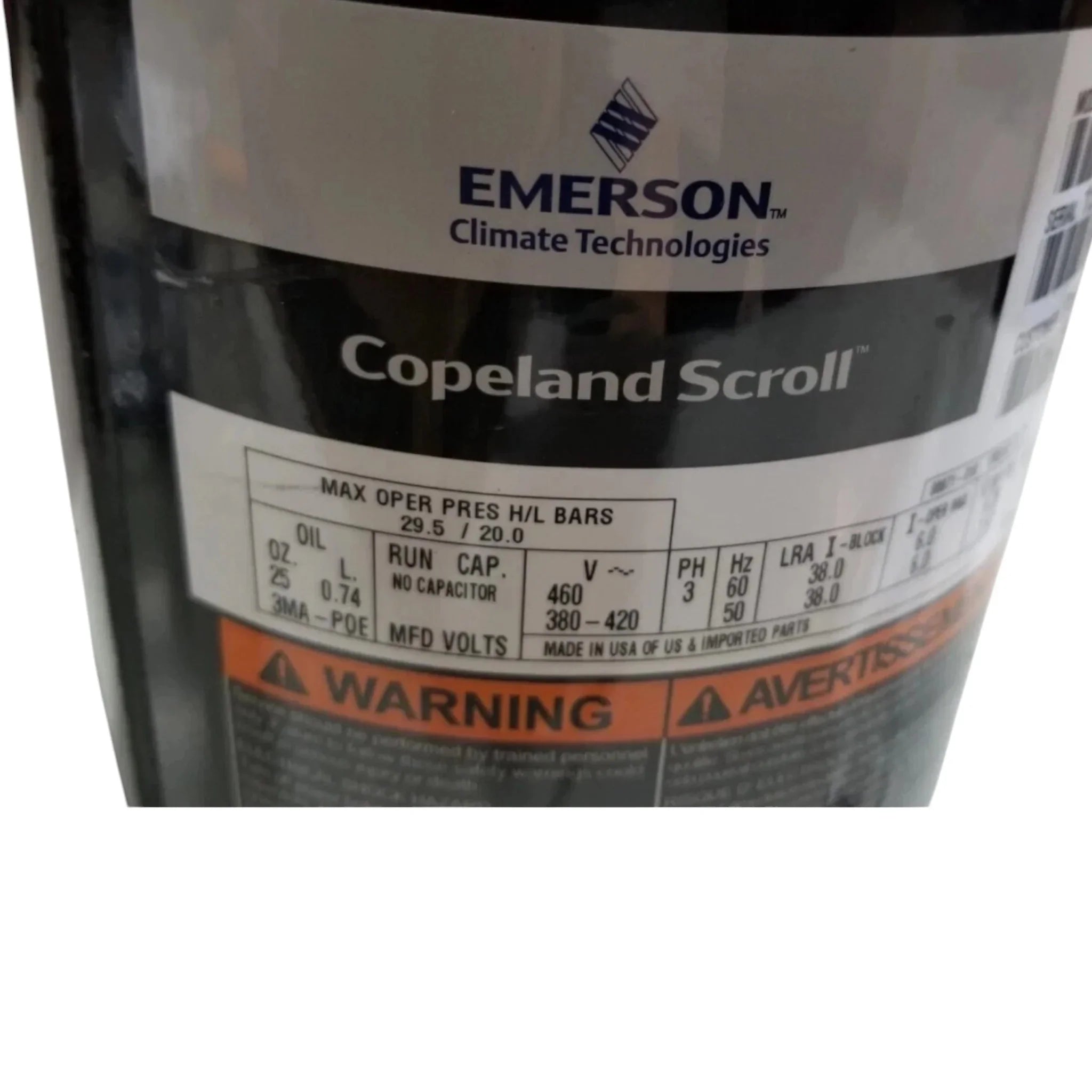 ZR32K5ETFD800 Genuine Copeland Scroll Compressor 460V