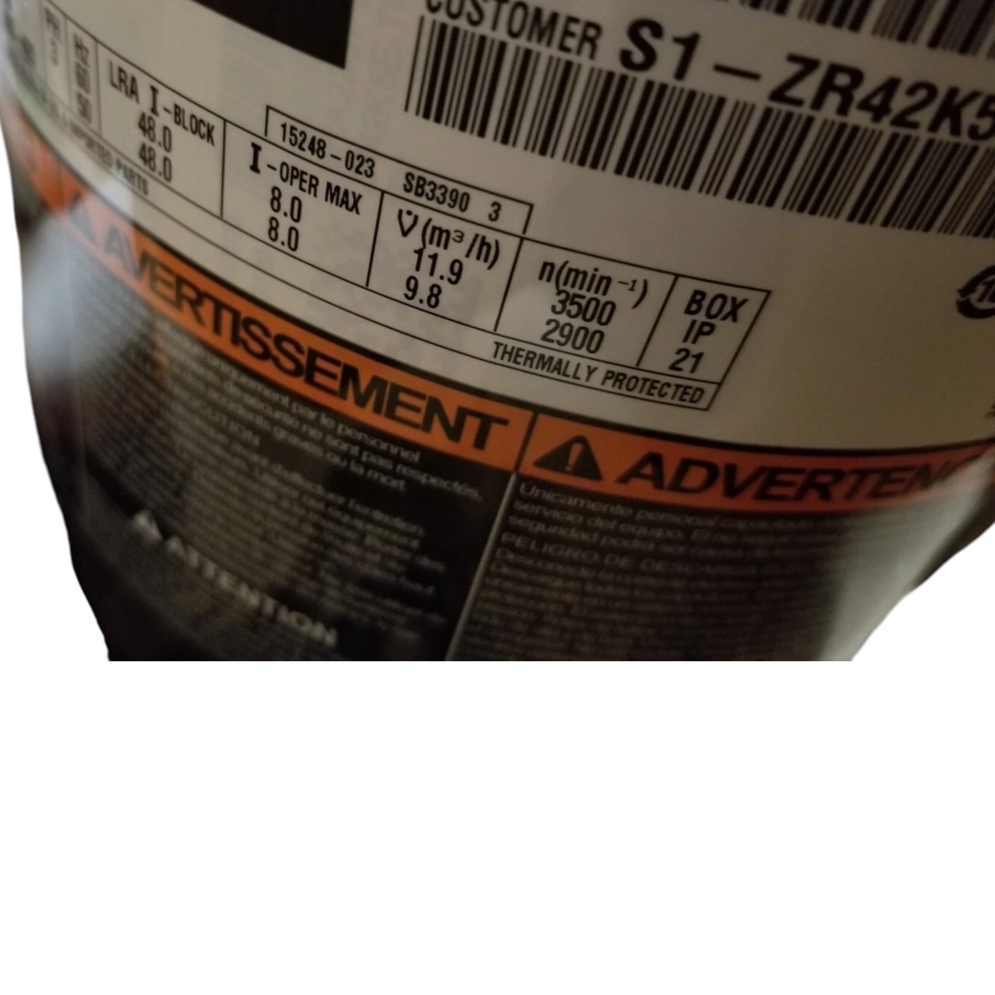 ZR42K5ETFD800 Genuine Copeland Scroll Compressor