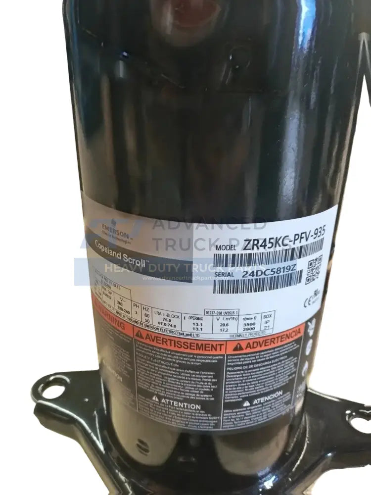 ZR45KCPFV935 Genuine Copeland Scroll Compressor - REFRIGERATION COMPRESSOR