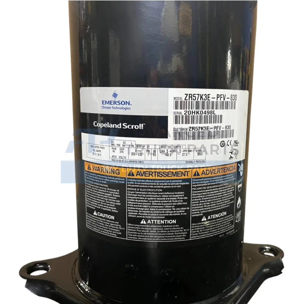 ZR57K3EPFV830 Copeland Scroll Compressor